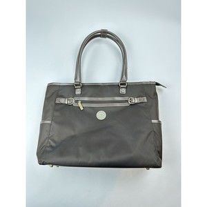Chaps Brown Canvas Luggage/Laptop/Weekender/Carry-On Travel Bag With Bottles